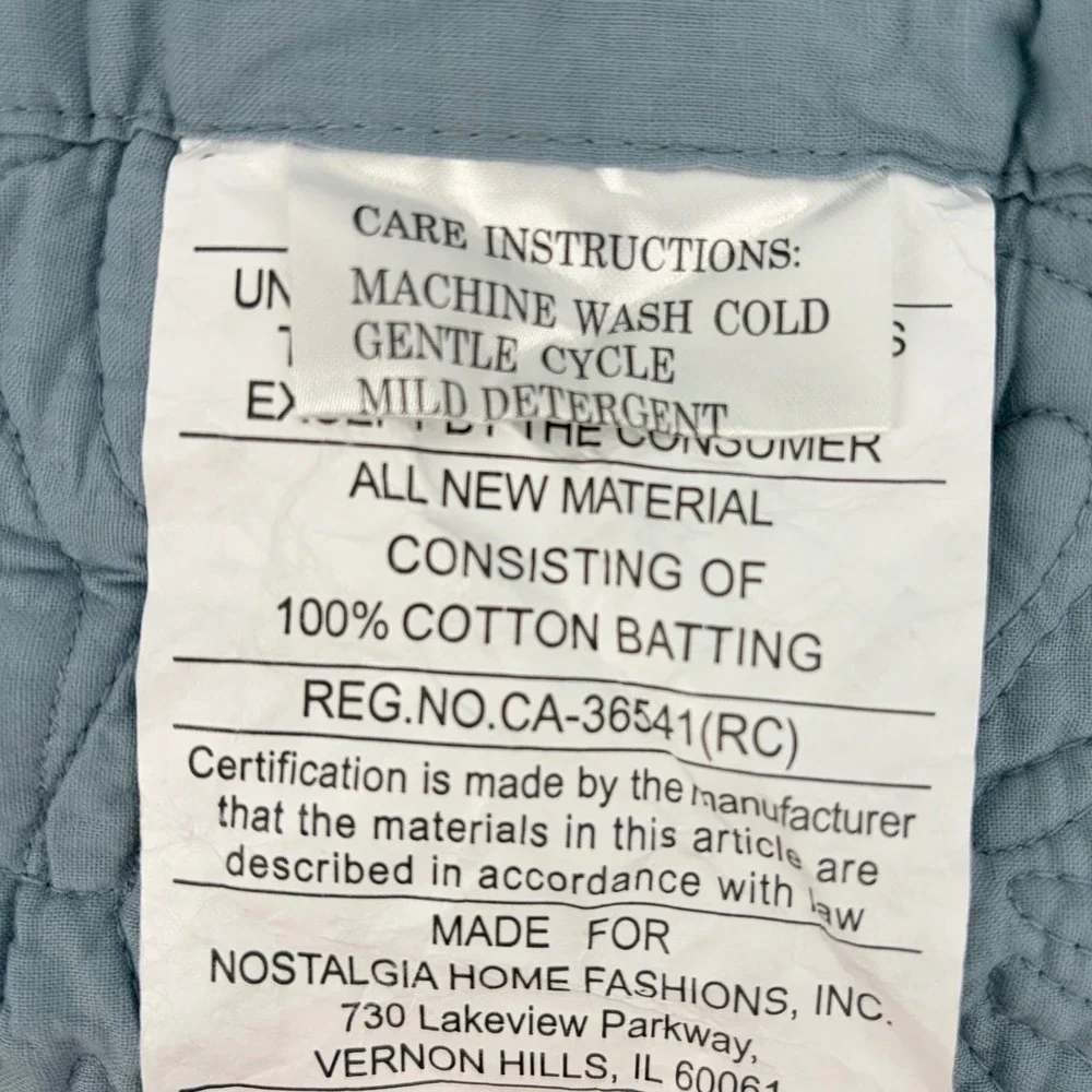 Nostalgia Lindsay Valance Set 54x15 Quilted Floral Cottagecore Farmhouse Country
